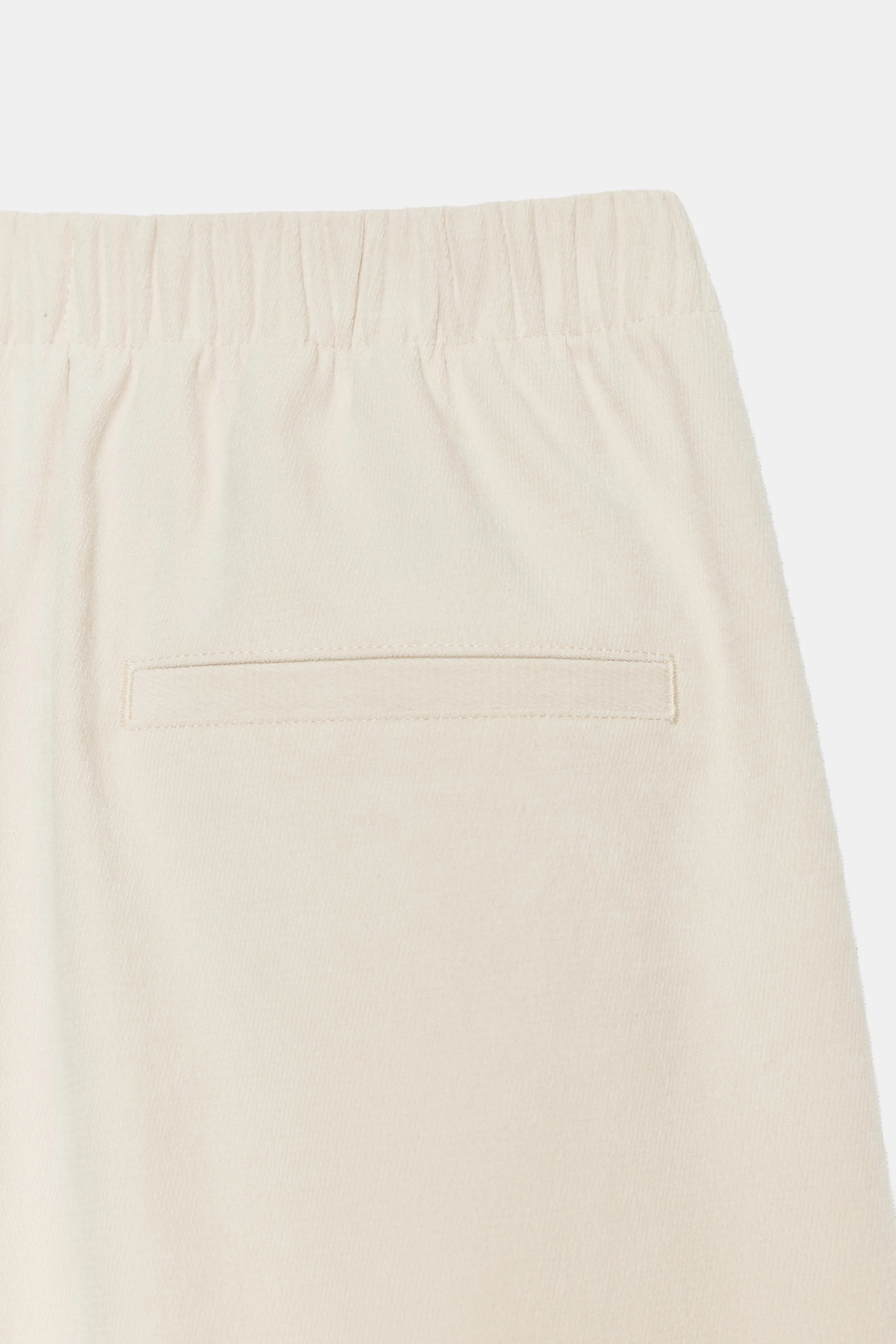 Широкие брюки с эластичным поясом — Экрю — фото 4