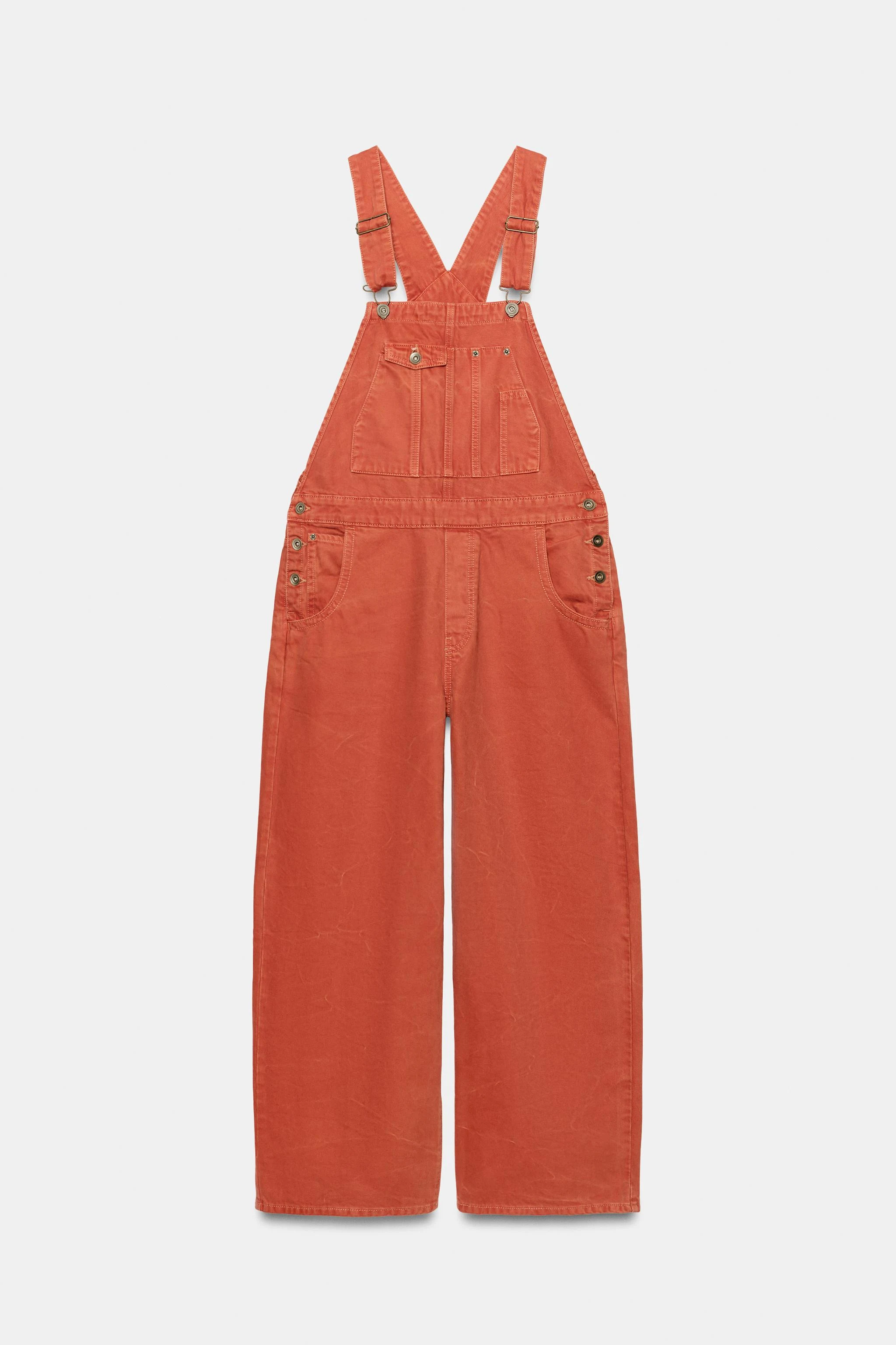Джинсовый комбинезон Fruit of the Loom™ — Красный / оранжевый — фото 3