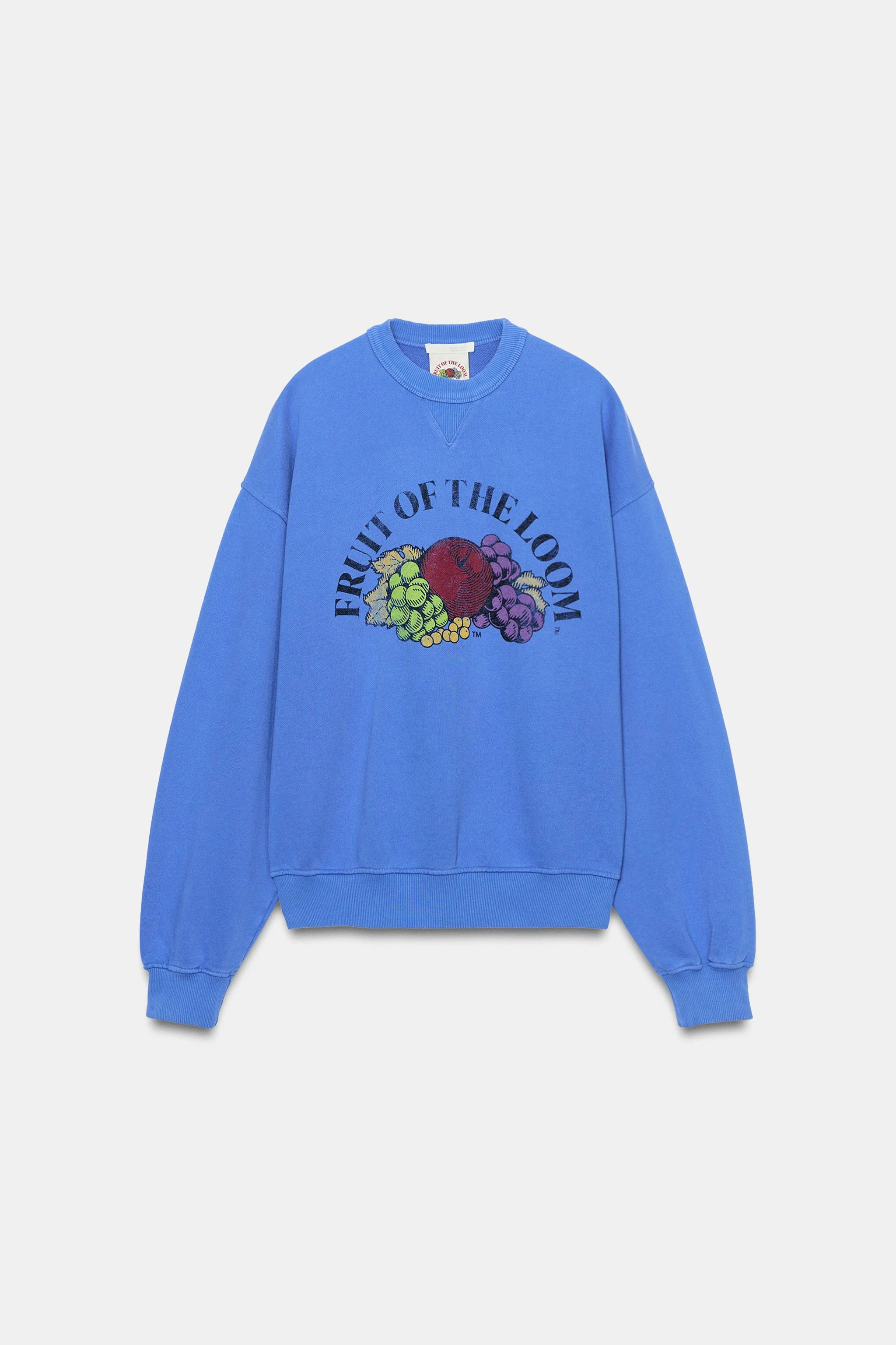 Свитшот с эффектом выцветания Fruit of the Loom™ — Голубоватый — фото 2