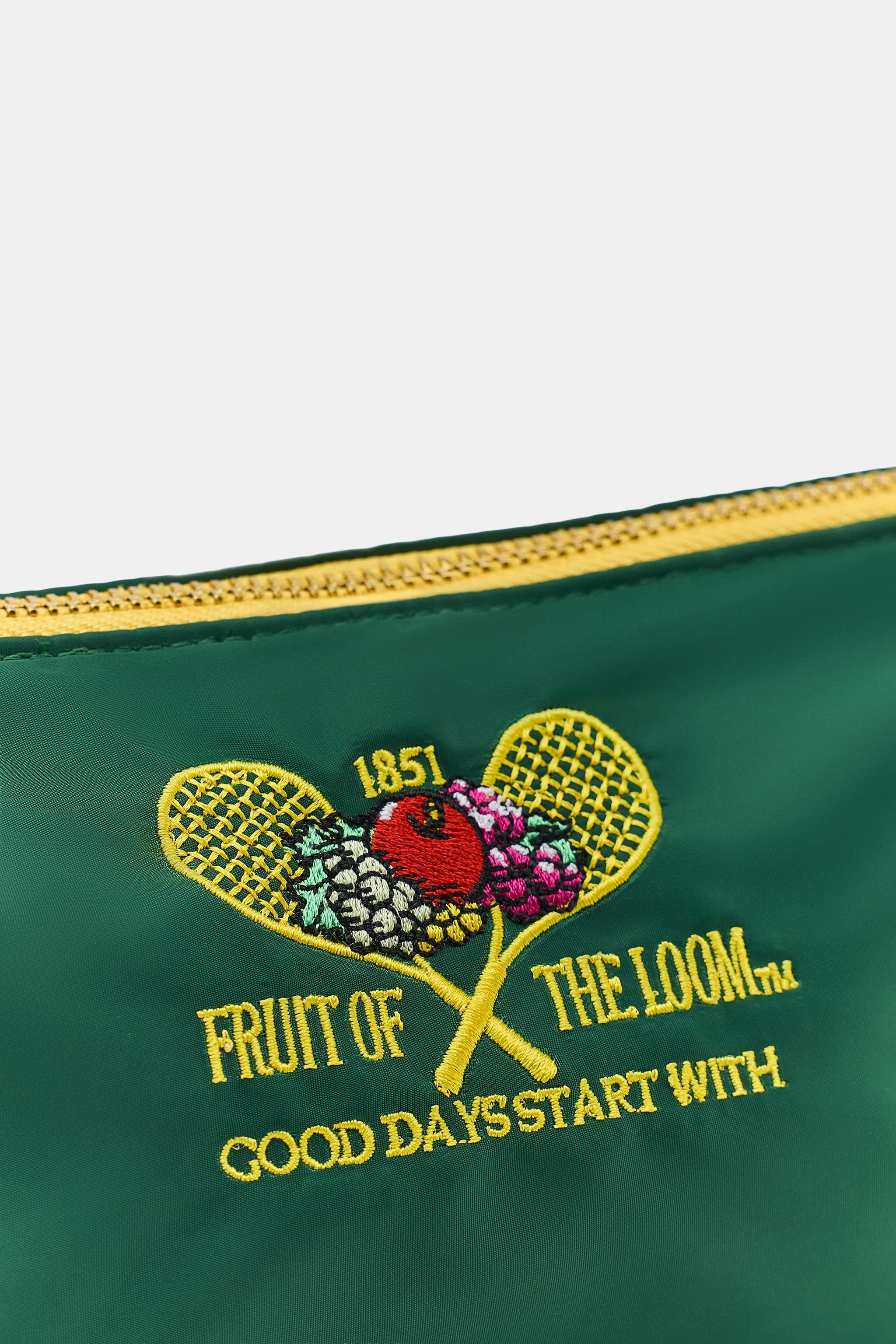 Нейлоновая косметичка с вышивкой Fruit of the Loom™ — Зелёный — фото 2