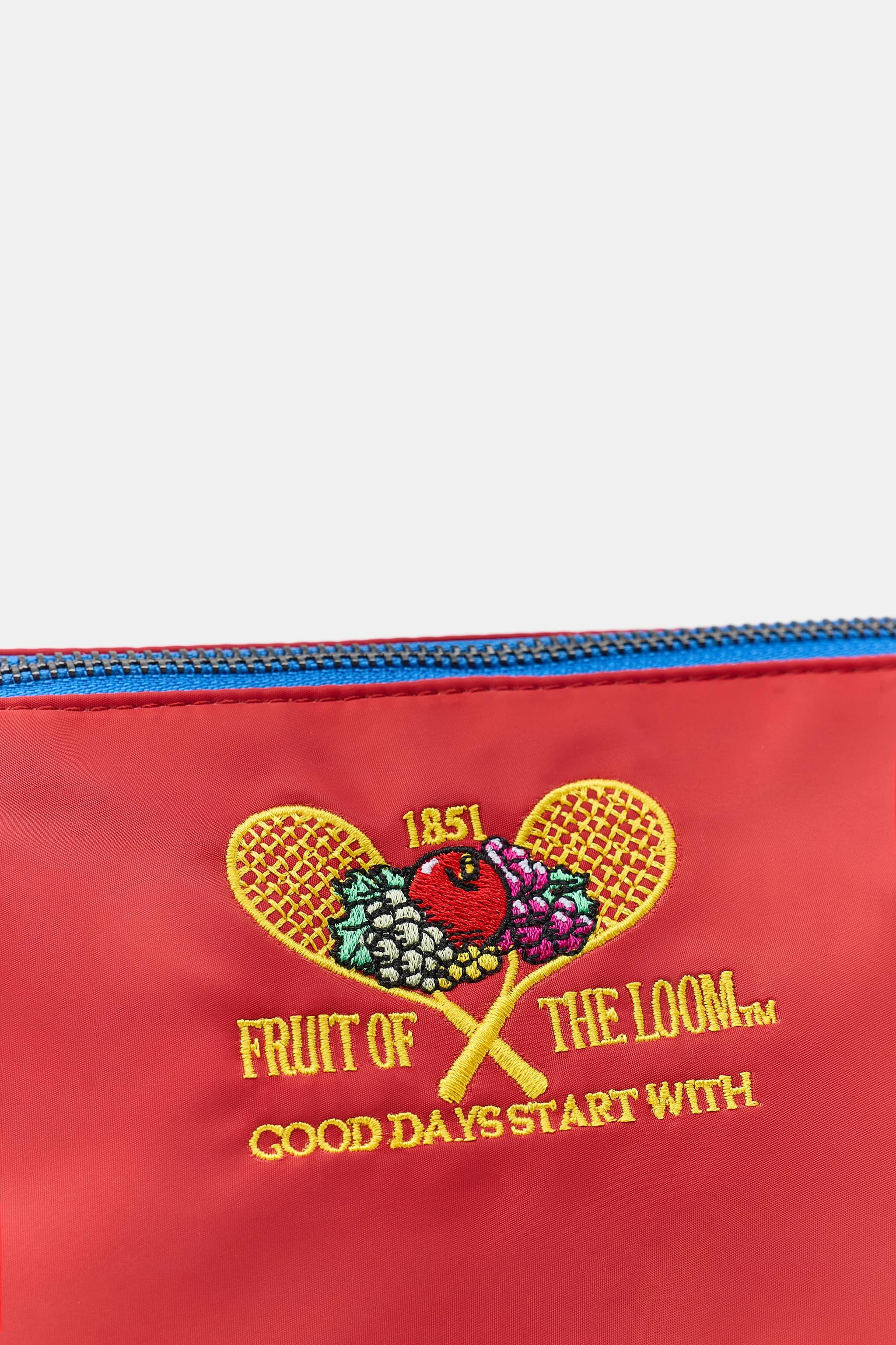 Нейлоновая косметичка с вышивкой Fruit of the Loom™ — Красный — фото 2