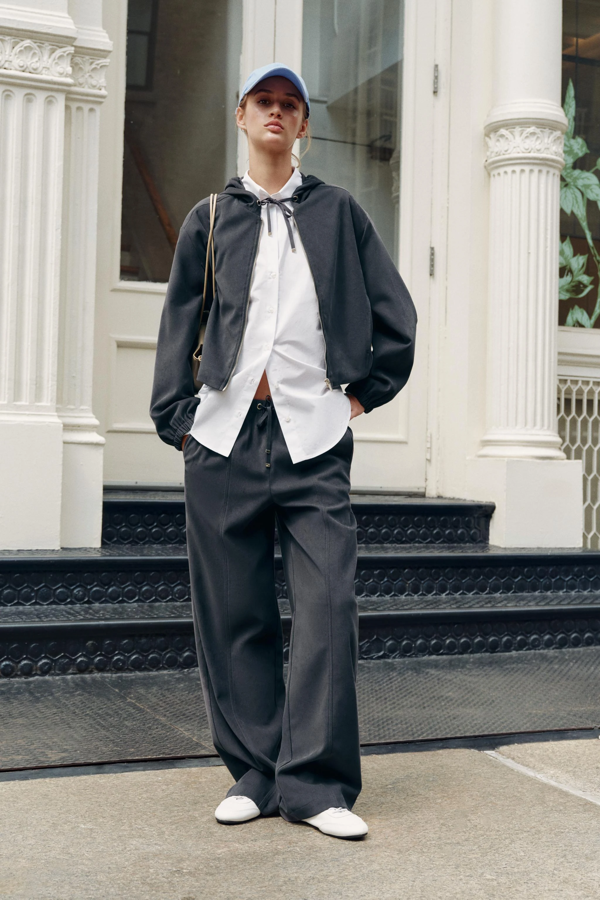 Широкие брюки с эластичным поясом — Антрацитово-серый