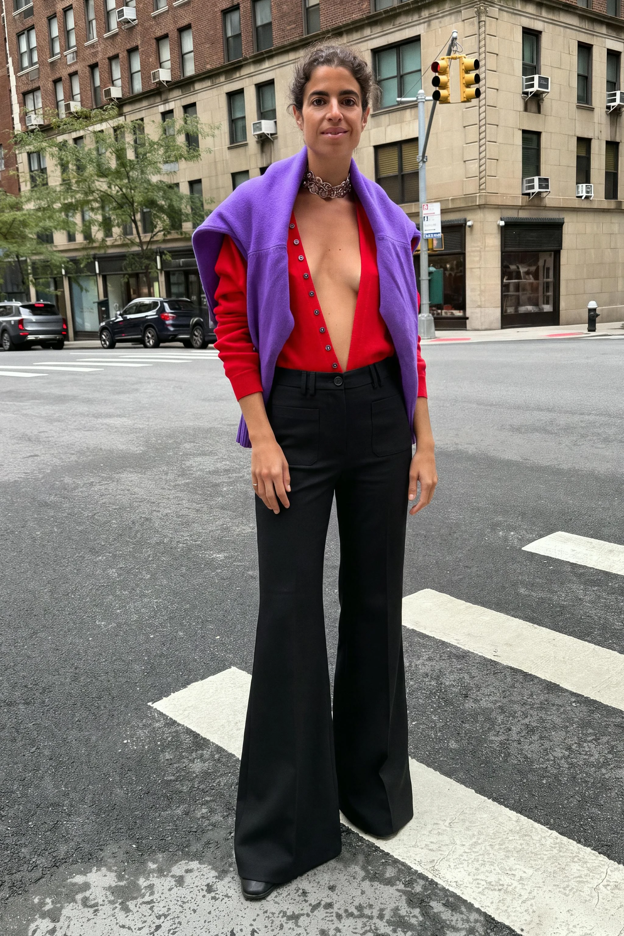 Расклешённые брюки ZW COLLECTION — Чёрный