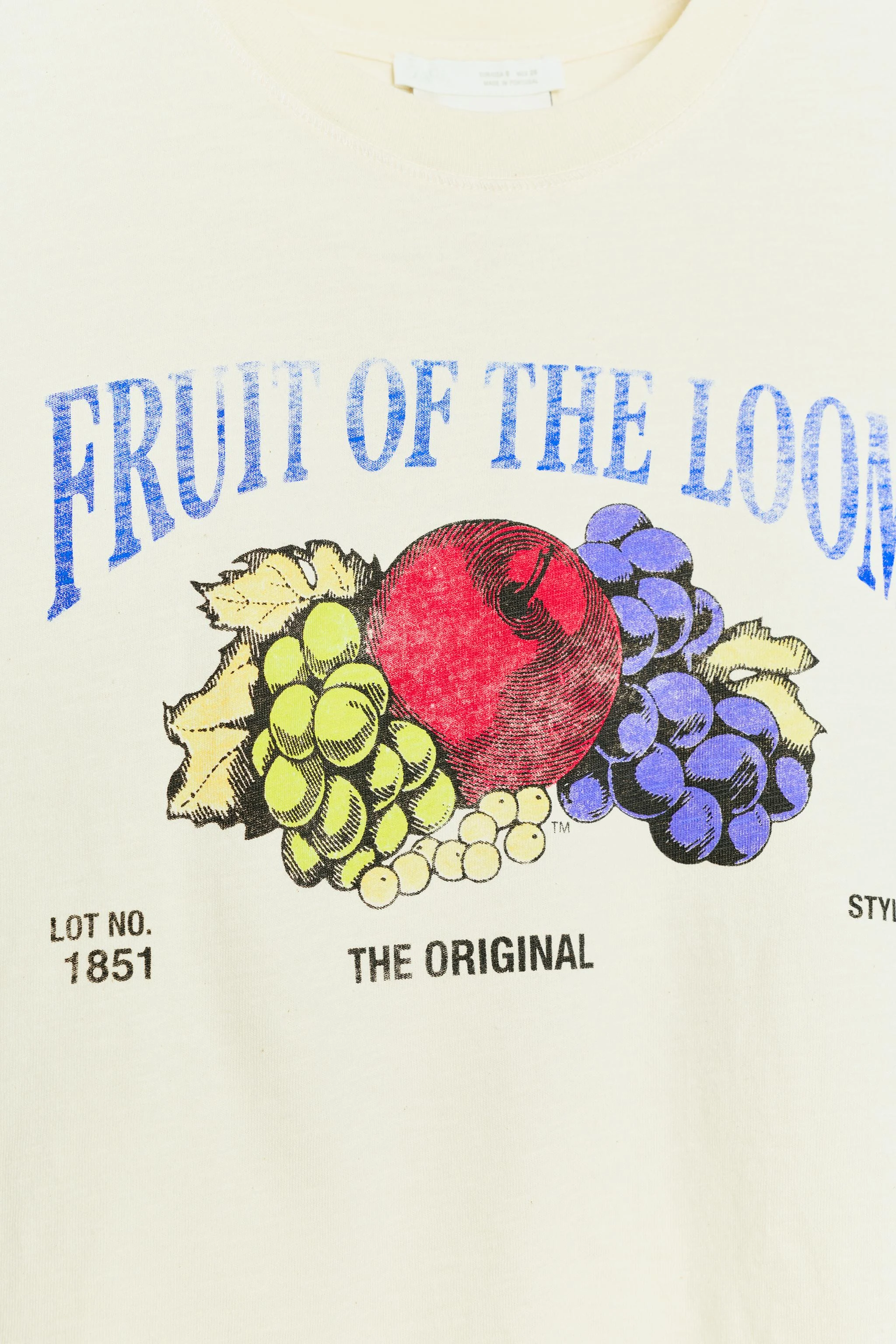 Футболка из фактурного хлопкового трикотажа FRUIT OF THE LOOM™ — Экрю — фото 4