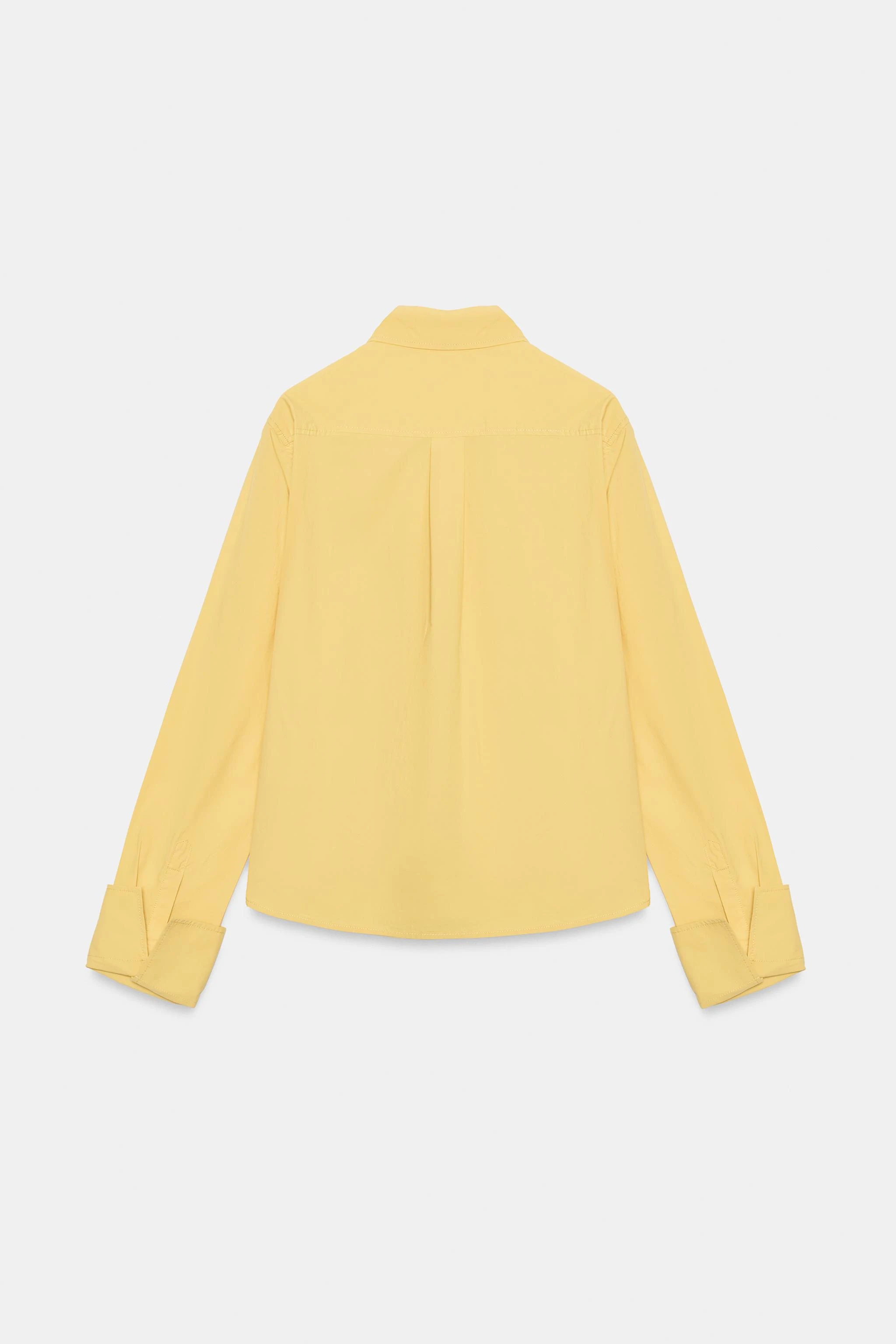Поплиновая рубашка Fruit of the Loom™ — Горчичный — фото 4