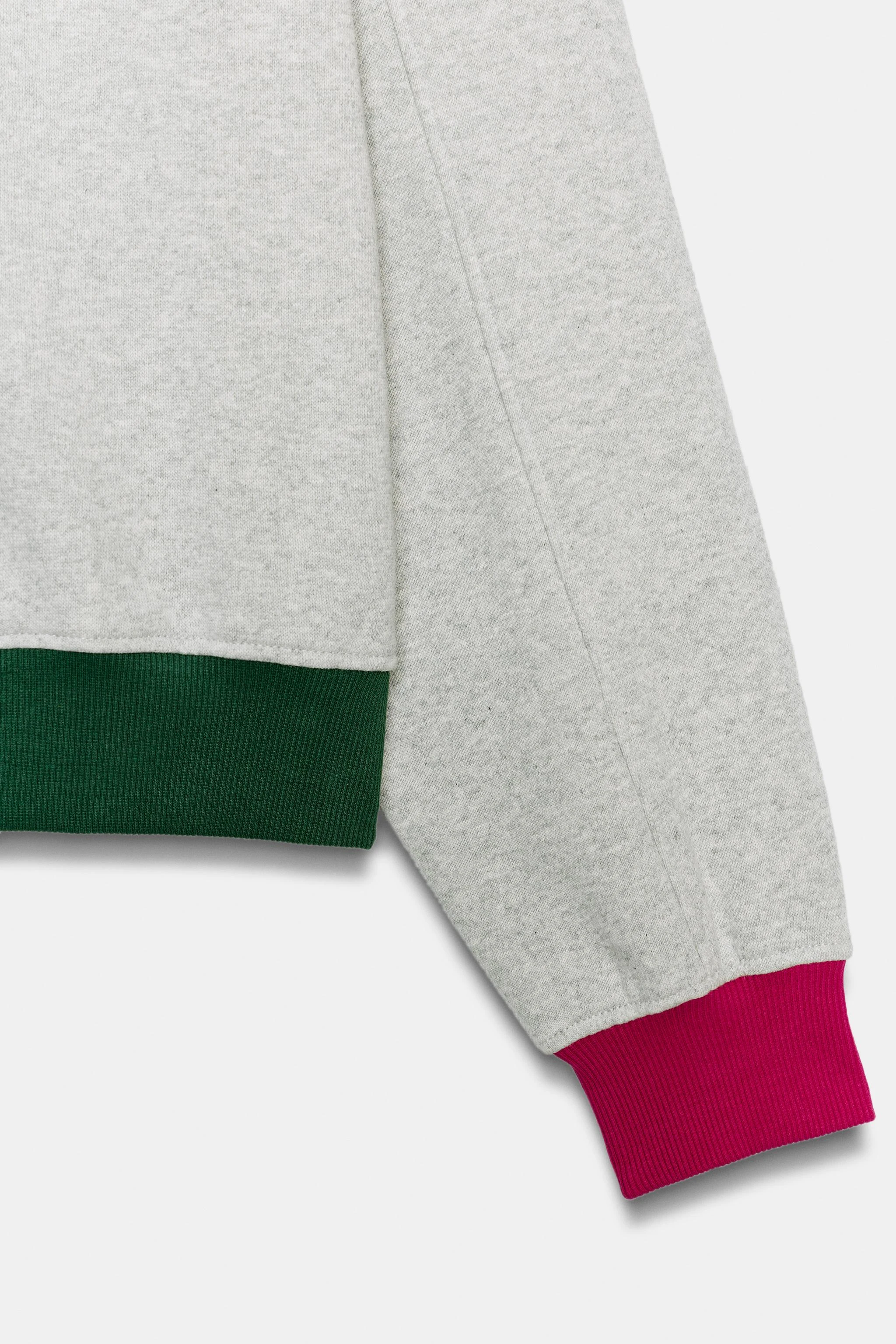 Свитшот с контрастной отделкой Fruit of the Loom™ — Серый меланж — фото 5