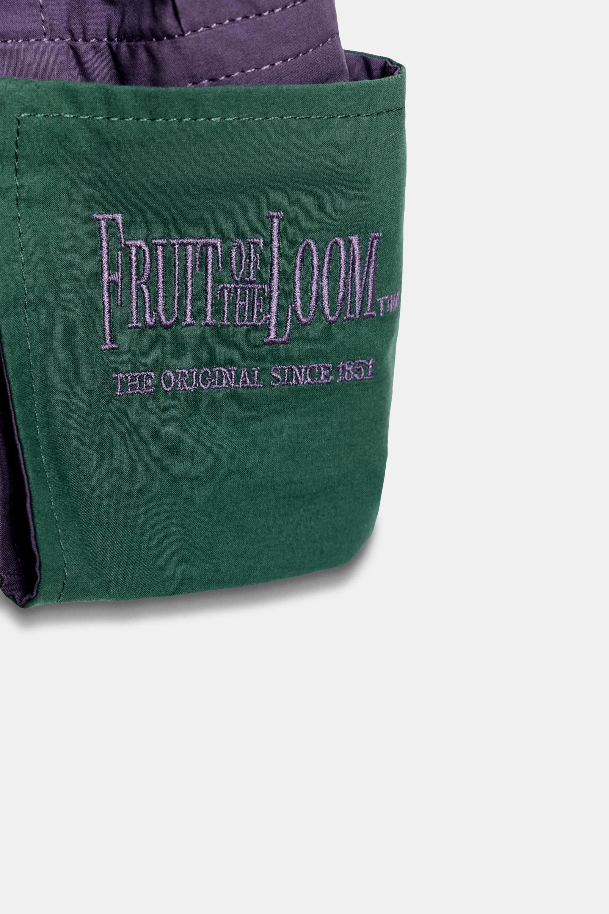 Рубашка с контрастными деталями Fruit of the Loom™ — Сиреневый — фото 5
