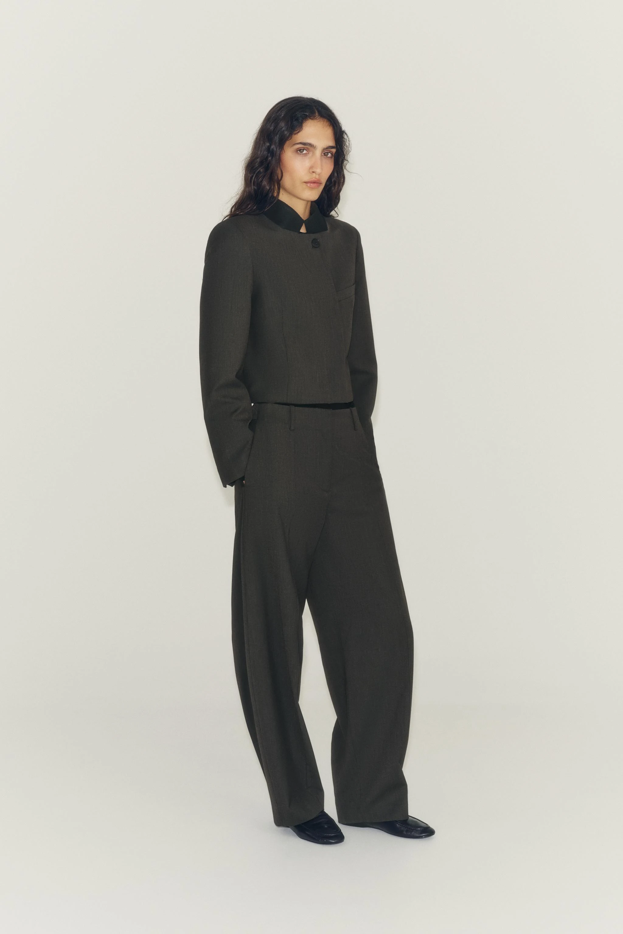 Укороченный жакет ZW Collection — Коричневый