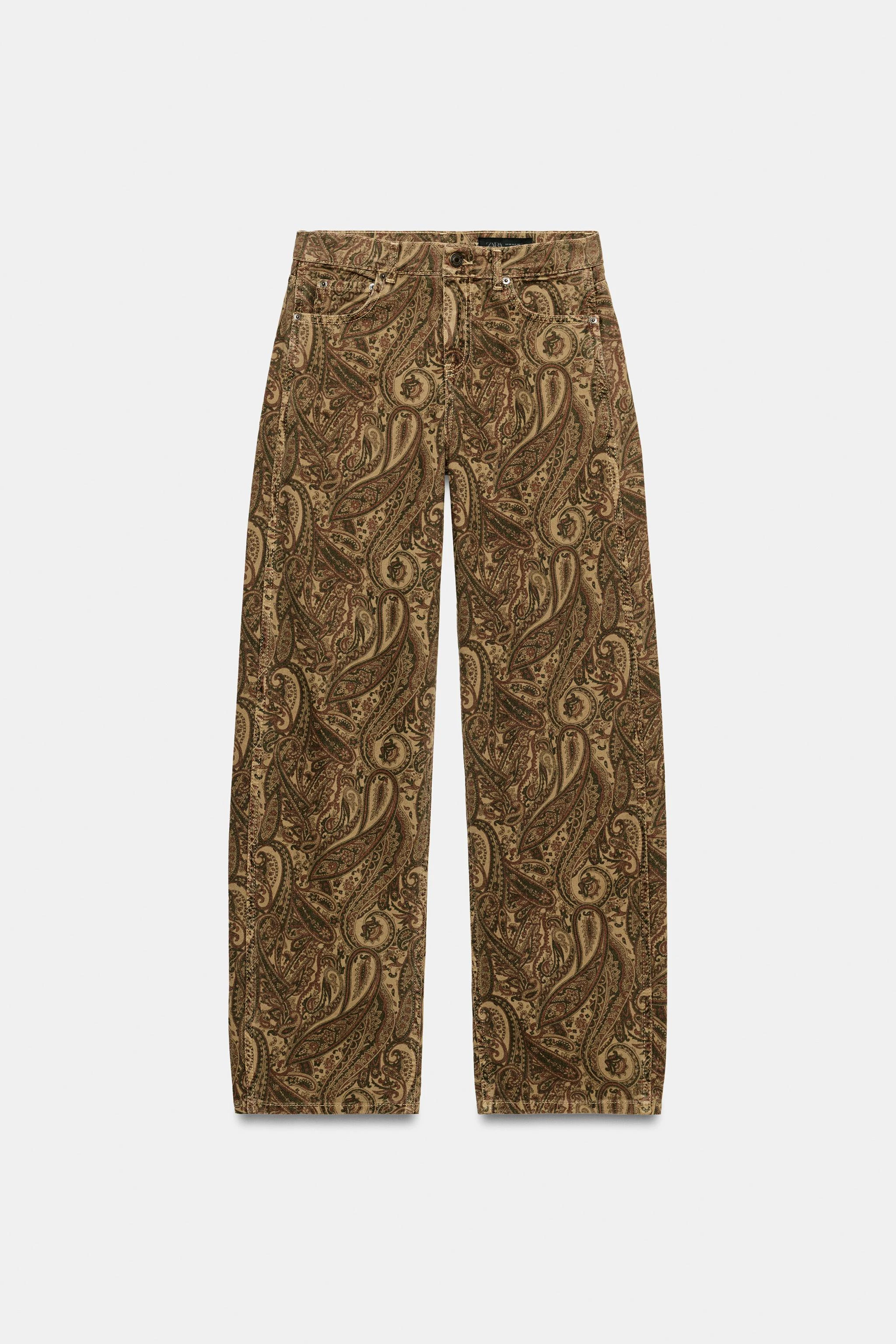 Прямые джинсы ZW Collection изогнутого кроя — Тёмно-рыжий — фото 7