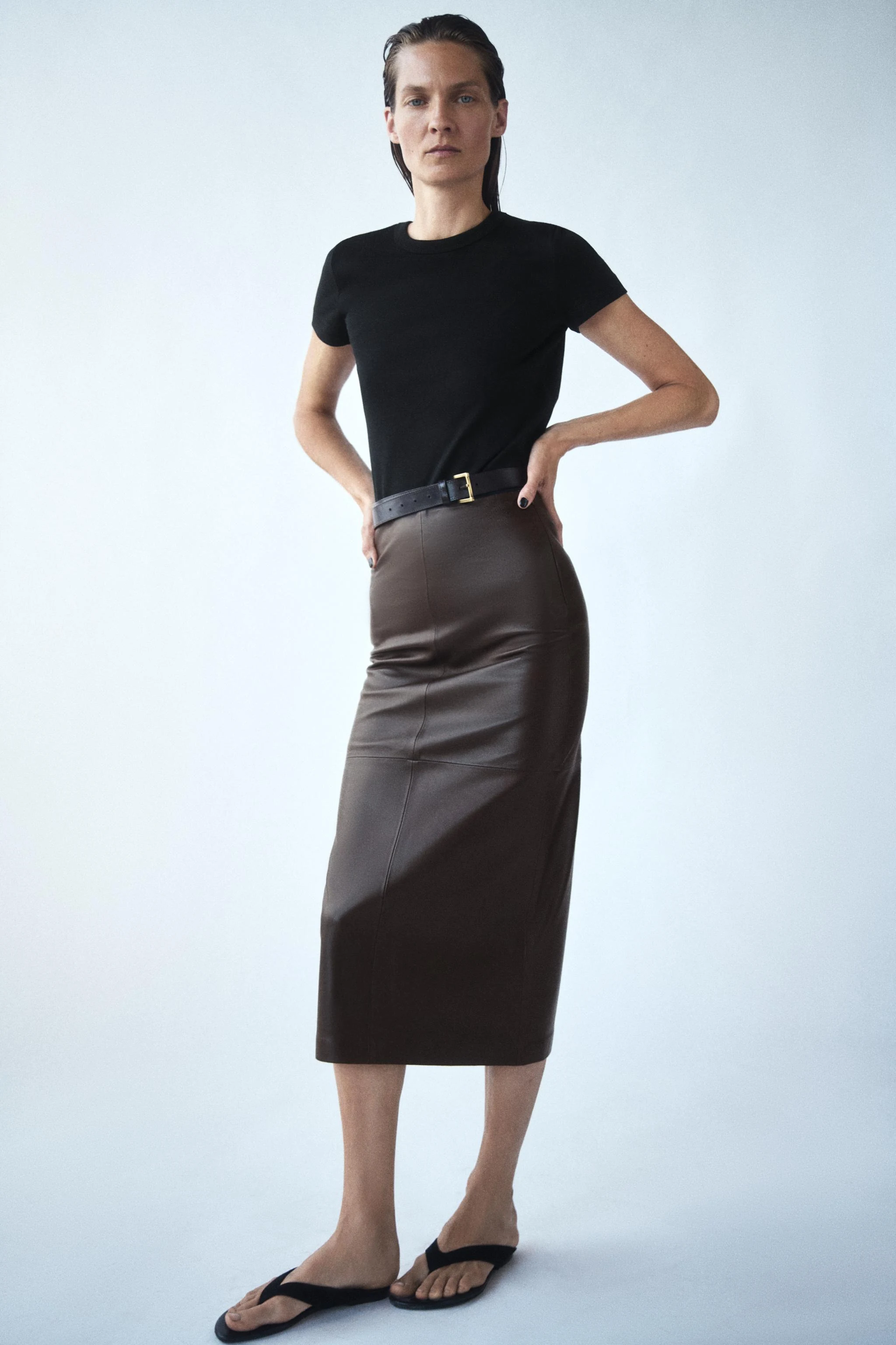 Футболка из интерлока с короткими рукавами — Чёрный