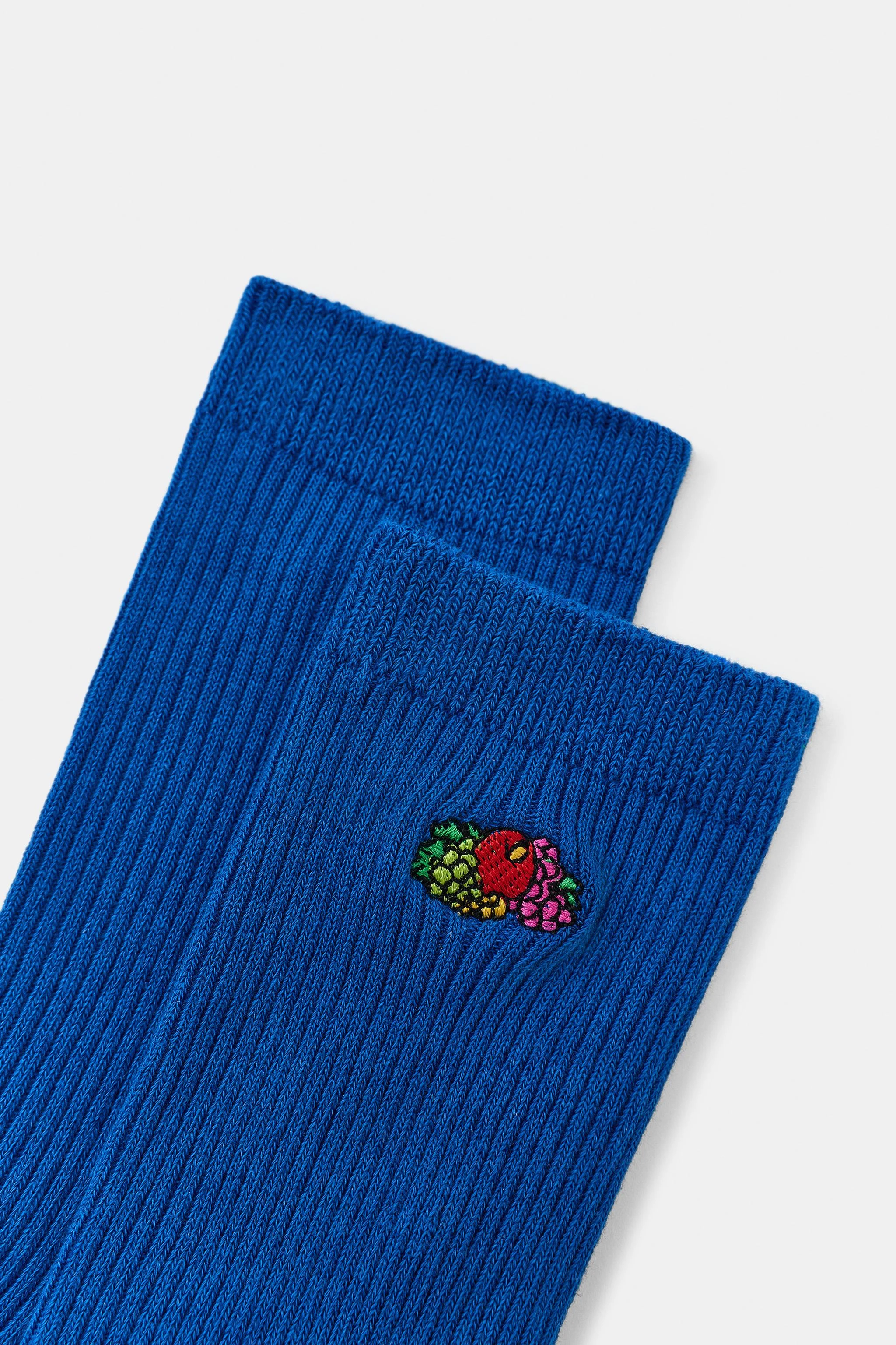 Носки с полосками и вышивкой Fruit of the Loom™, 2 пары — Разноцветный — фото 2