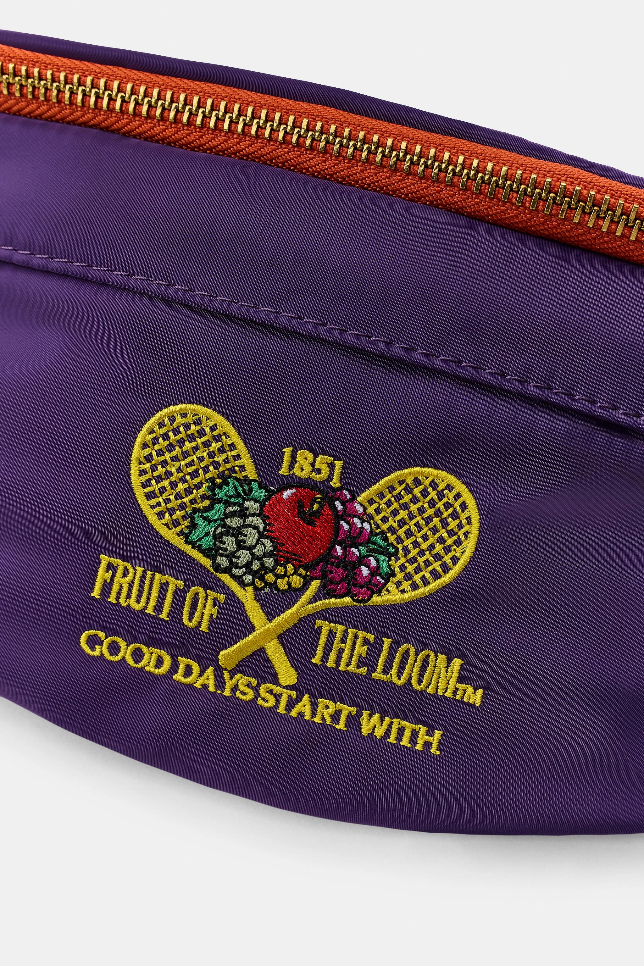 Комбинированная поясная сумка с вышивкой Fruit of the Loom™ — Фиолетовый — фото 3