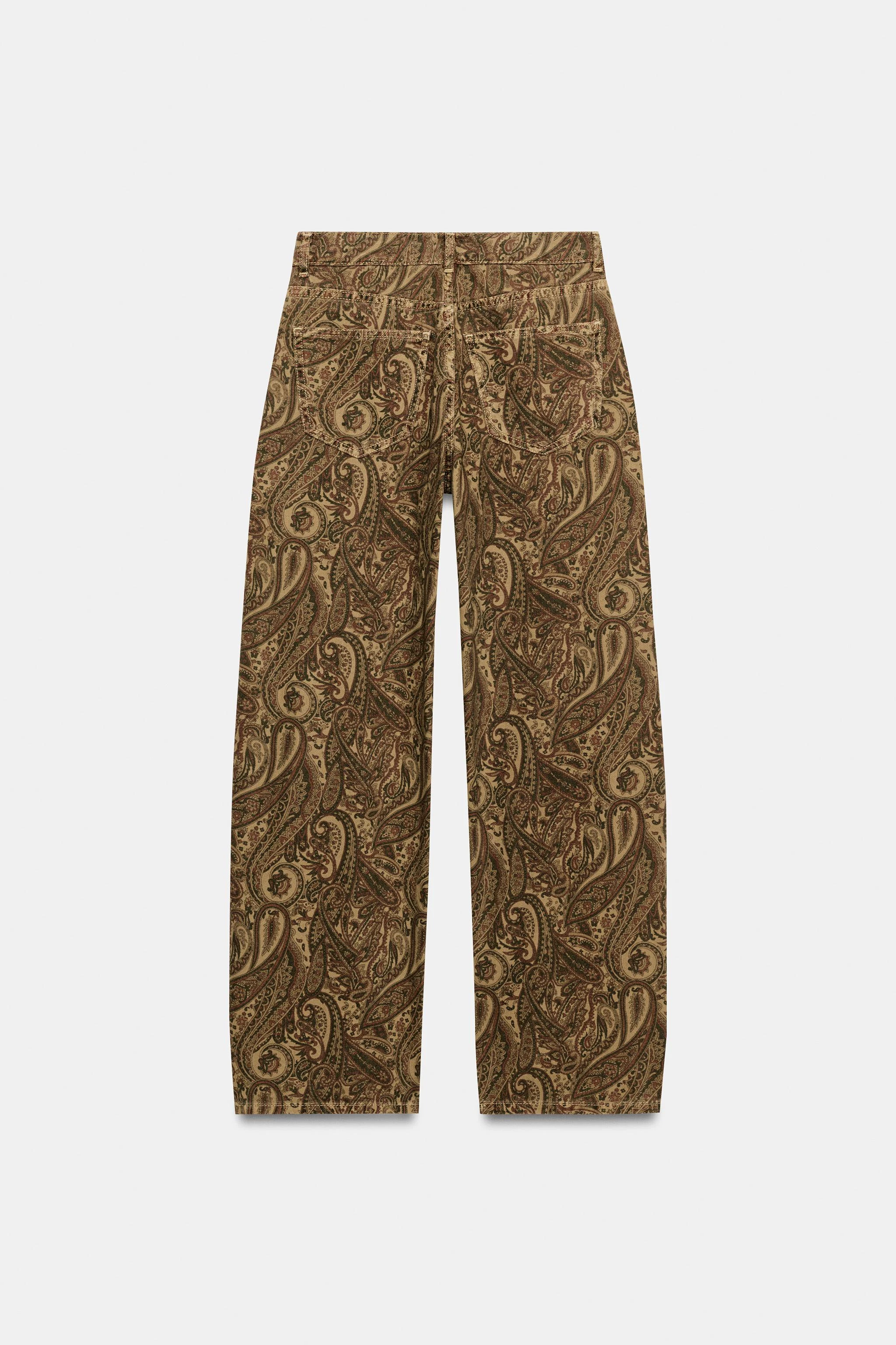 Прямые джинсы ZW Collection изогнутого кроя — Тёмно-рыжий — фото 8